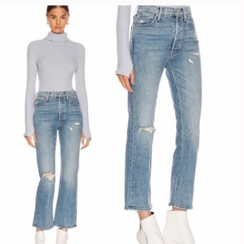 MOTHER Denim The Tripper Flare 20 Minutes Of Fame High Rise Button Fly Jeans